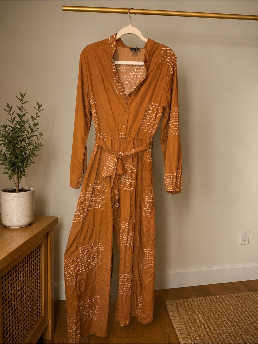 Thread Story Brown jumpsuit- Size M